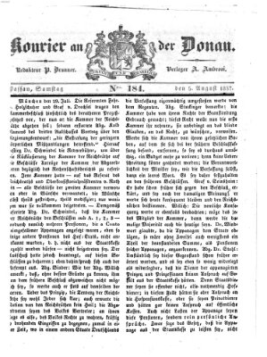 Kourier an der Donau (Donau-Zeitung) Samstag 5. August 1837