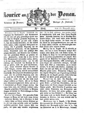 Kourier an der Donau (Donau-Zeitung) Donnerstag 17. August 1837