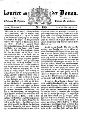 Kourier an der Donau (Donau-Zeitung) Mittwoch 23. August 1837