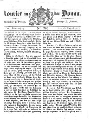 Kourier an der Donau (Donau-Zeitung) Donnerstag 24. August 1837