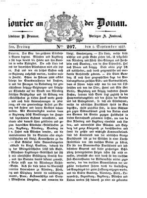 Kourier an der Donau (Donau-Zeitung) Freitag 1. September 1837