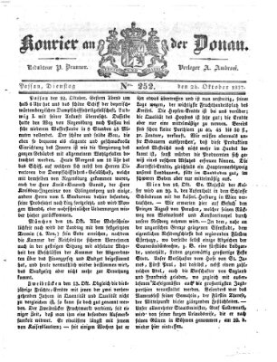 Kourier an der Donau (Donau-Zeitung) Dienstag 24. Oktober 1837