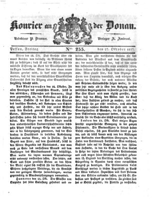 Kourier an der Donau (Donau-Zeitung) Freitag 27. Oktober 1837