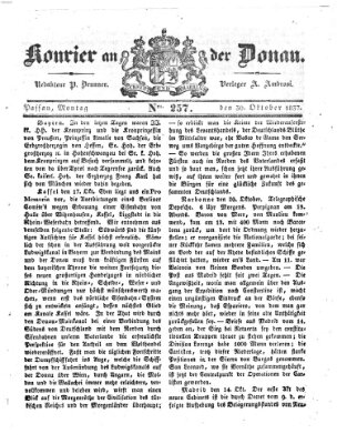 Kourier an der Donau (Donau-Zeitung) Montag 30. Oktober 1837