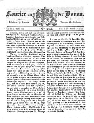 Kourier an der Donau (Donau-Zeitung) Montag 6. November 1837