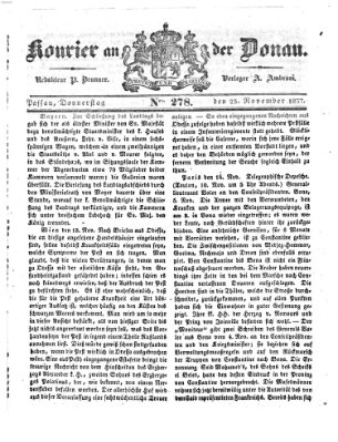 Kourier an der Donau (Donau-Zeitung) Donnerstag 23. November 1837