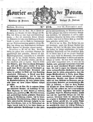 Kourier an der Donau (Donau-Zeitung) Freitag 24. November 1837