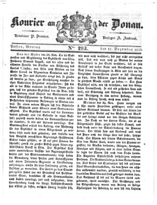 Kourier an der Donau (Donau-Zeitung) Montag 11. Dezember 1837