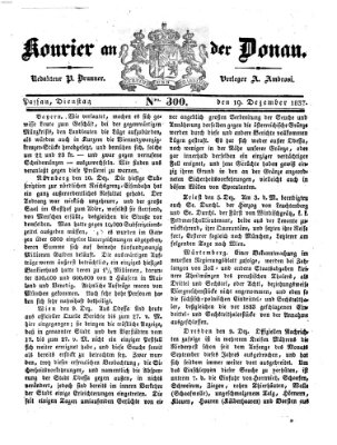 Kourier an der Donau (Donau-Zeitung) Dienstag 19. Dezember 1837