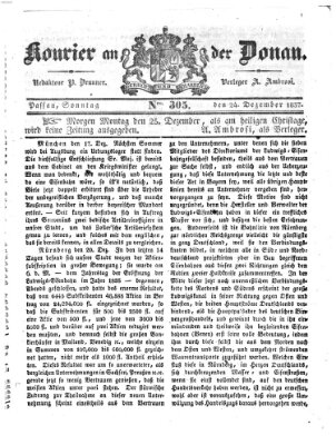 Kourier an der Donau (Donau-Zeitung) Sonntag 24. Dezember 1837