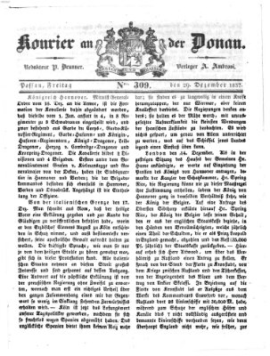 Kourier an der Donau (Donau-Zeitung) Freitag 29. Dezember 1837