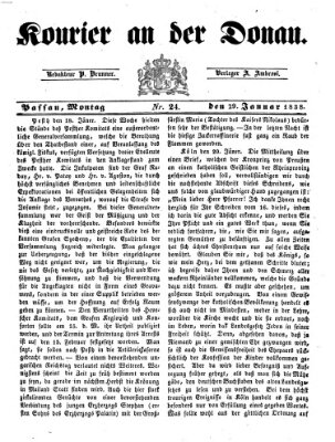 Kourier an der Donau (Donau-Zeitung) Montag 29. Januar 1838