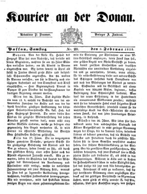 Kourier an der Donau (Donau-Zeitung) Samstag 3. Februar 1838