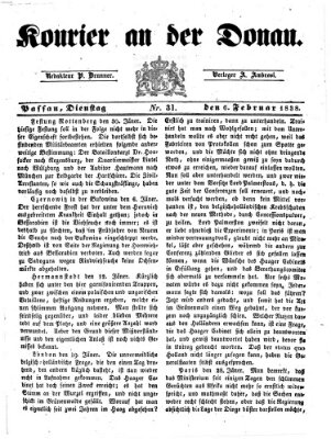 Kourier an der Donau (Donau-Zeitung) Dienstag 6. Februar 1838