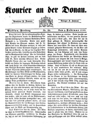 Kourier an der Donau (Donau-Zeitung) Freitag 9. Februar 1838