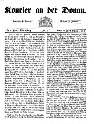 Kourier an der Donau (Donau-Zeitung) Dienstag 13. Februar 1838