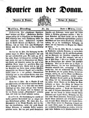 Kourier an der Donau (Donau-Zeitung) Dienstag 6. März 1838