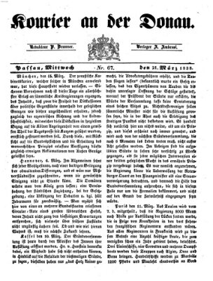 Kourier an der Donau (Donau-Zeitung) Mittwoch 21. März 1838