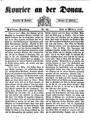 Kourier an der Donau (Donau-Zeitung) Freitag 23. März 1838