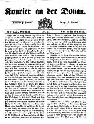 Kourier an der Donau (Donau-Zeitung) Montag 26. März 1838