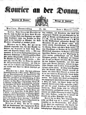 Kourier an der Donau (Donau-Zeitung) Donnerstag 5. April 1838