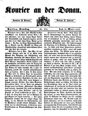 Kourier an der Donau (Donau-Zeitung) Samstag 12. Mai 1838