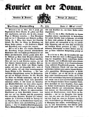 Kourier an der Donau (Donau-Zeitung) Donnerstag 17. Mai 1838