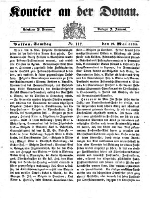 Kourier an der Donau (Donau-Zeitung) Samstag 19. Mai 1838