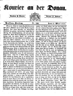 Kourier an der Donau (Donau-Zeitung) Freitag 25. Mai 1838