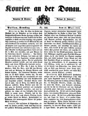 Kourier an der Donau (Donau-Zeitung) Samstag 26. Mai 1838