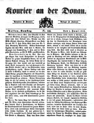 Kourier an der Donau (Donau-Zeitung) Samstag 2. Juni 1838