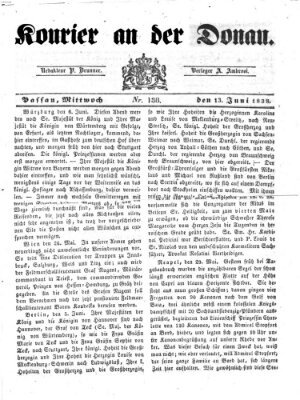 Kourier an der Donau (Donau-Zeitung) Mittwoch 13. Juni 1838