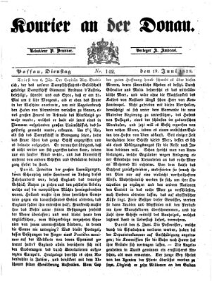 Kourier an der Donau (Donau-Zeitung) Dienstag 19. Juni 1838