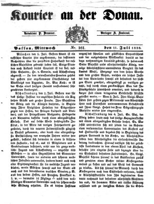 Kourier an der Donau (Donau-Zeitung) Mittwoch 11. Juli 1838