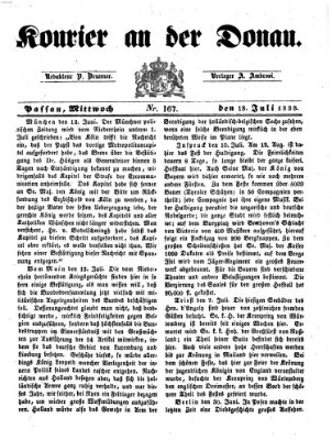 Kourier an der Donau (Donau-Zeitung) Mittwoch 18. Juli 1838