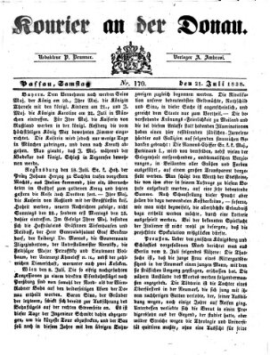 Kourier an der Donau (Donau-Zeitung) Samstag 21. Juli 1838