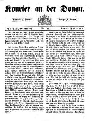 Kourier an der Donau (Donau-Zeitung) Mittwoch 25. Juli 1838