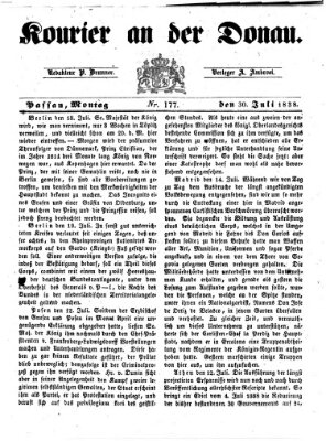 Kourier an der Donau (Donau-Zeitung) Montag 30. Juli 1838