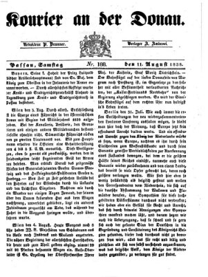 Kourier an der Donau (Donau-Zeitung) Samstag 11. August 1838