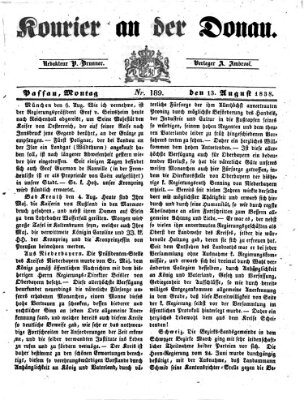 Kourier an der Donau (Donau-Zeitung) Montag 13. August 1838