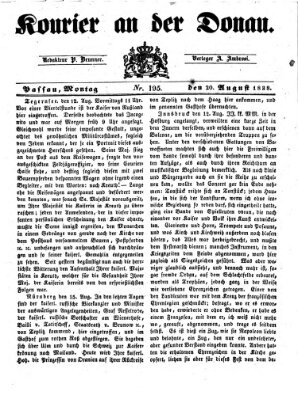 Kourier an der Donau (Donau-Zeitung) Montag 20. August 1838