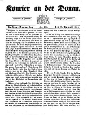 Kourier an der Donau (Donau-Zeitung) Donnerstag 30. August 1838