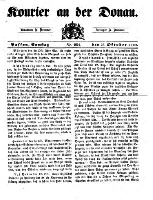 Kourier an der Donau (Donau-Zeitung) Samstag 27. Oktober 1838