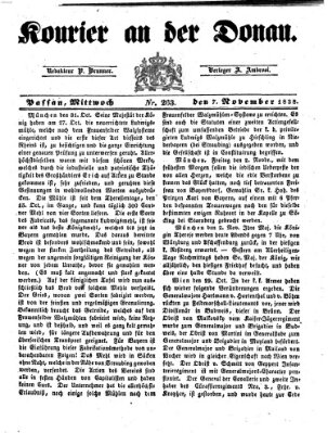 Kourier an der Donau (Donau-Zeitung) Mittwoch 7. November 1838