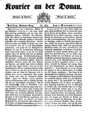 Kourier an der Donau (Donau-Zeitung) Donnerstag 8. November 1838