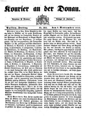 Kourier an der Donau (Donau-Zeitung) Freitag 9. November 1838