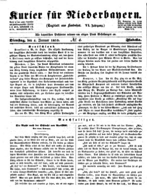 Kurier für Niederbayern Dienstag 4. Januar 1853