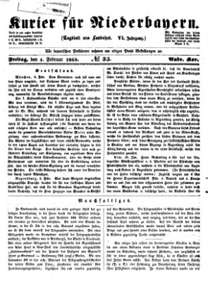 Kurier für Niederbayern Freitag 4. Februar 1853