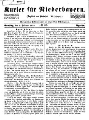 Kurier für Niederbayern Samstag 5. Februar 1853