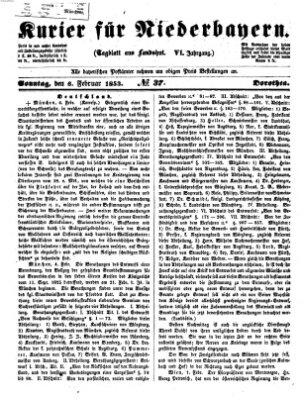 Kurier für Niederbayern Sonntag 6. Februar 1853